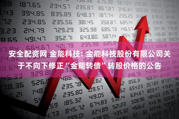 安全配资网 金能科技: 金能科技股份有限公司关于不向下修正“金能转债”转股价格的公告