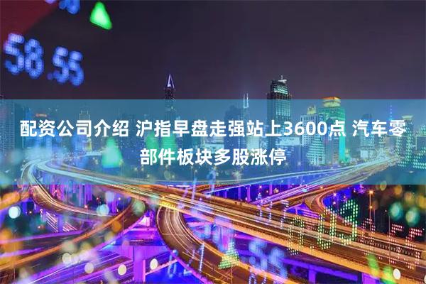 配资公司介绍 沪指早盘走强站上3600点 汽车零部件板块多股涨停